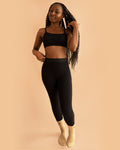Front of Black Matching Womens Loungewear Set